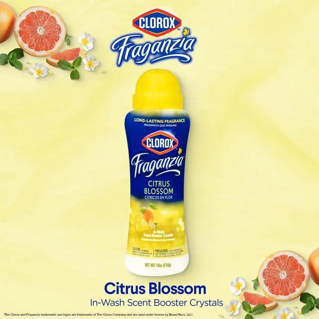Alt view image 2 of 7 - Fraganzia Scent Booster Crystals, Citrus Blossom, 18 Oz, 2 Pack | Add directly to washer with detergent, works in standard and high-efficiency machines, double-bottle value