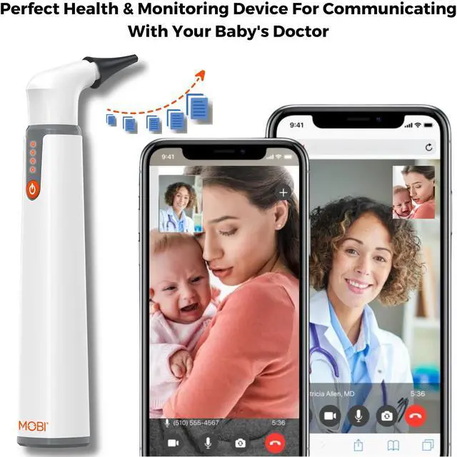 Alt view image 3 of 7 - MOBI Smart Otoscope Jr. Ears, Nose and Throat Camera, Suitable for Children and Baby, Multi-Axis Gyroscope, Smart App ENT Otoscope