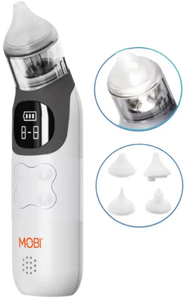 Alt view image 2 of 7 - MOBI Automatic Baby Nasal Aspirator, 5-Level Suction, Night Light, Soothing Lullabies