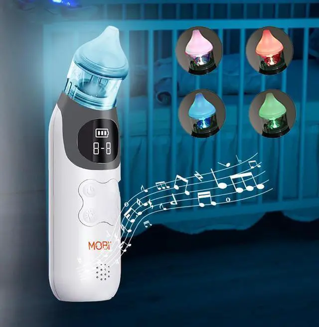Alt view image 4 of 7 - MOBI Automatic Baby Nasal Aspirator, 5-Level Suction, Night Light, Soothing Lullabies