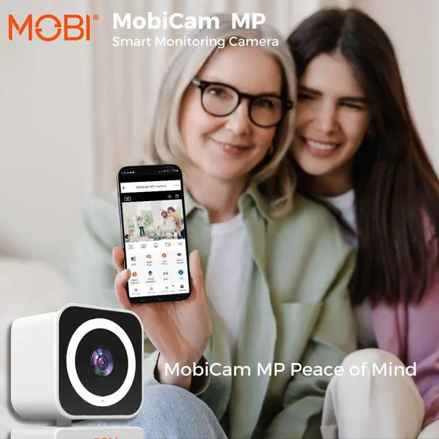 Alt view image 6 of 7 - MobiCam MP Baby & Home Monitor Dual-Band 2.4ghz-5ghz WiFi with Two-Way Audio and 90 Degree Field of View, Night Vision, Motion Detection, Bluetooth, Smart App Connection with Alerts