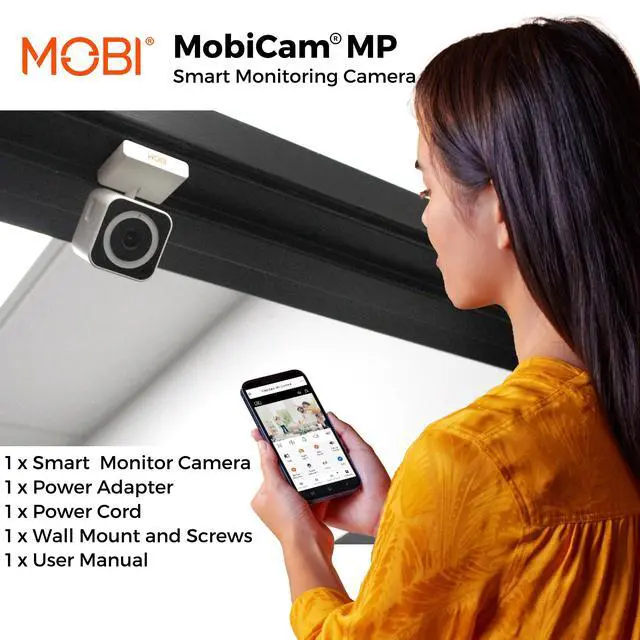 Alt view image 7 of 7 - MobiCam MP Baby & Home Monitor Dual-Band 2.4ghz-5ghz WiFi with Two-Way Audio and 90 Degree Field of View, Night Vision, Motion Detection, Bluetooth, Smart App Connection with Alerts