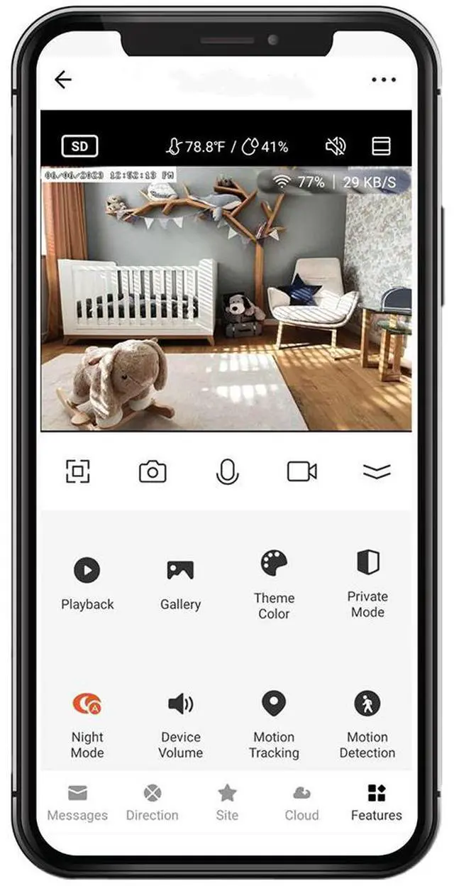 Alt view image 4 of 7 - MobiCam MP 1080p Wi-Fi Smart Home Camera for Babies, Dogs, and Security w/Motion Detection, 2-Way Audio, Color Night Vision, Built-in Spotlight, 30 Second Setup - White