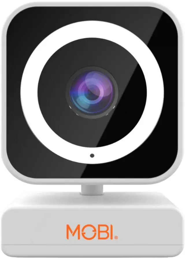 Alt view image 2 of 7 - MobiCam MP 1080p Wi-Fi Smart Home Camera for Babies, Dogs, and Security w/Motion Detection, 2-Way Audio, Color Night Vision, Built-in Spotlight, 30 Second Setup - White