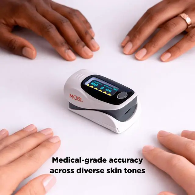 Alt view image 4 of 7 - MOBI Fingertip Bluetooth Pulse Oximeter with OLED