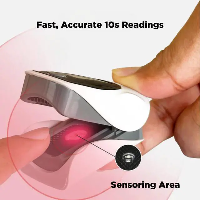 Alt view image 5 of 7 - MOBI Fingertip Bluetooth Pulse Oximeter with OLED