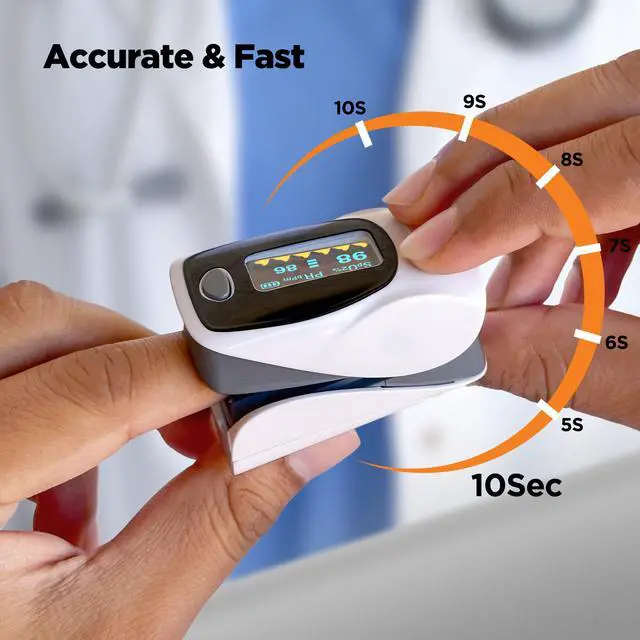 Alt view image 6 of 7 - MOBI Fingertip Bluetooth Pulse Oximeter with OLED