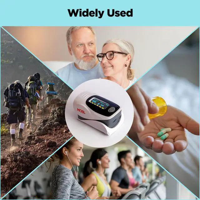 Alt view image 7 of 7 - MOBI Fingertip Bluetooth Pulse Oximeter with OLED
