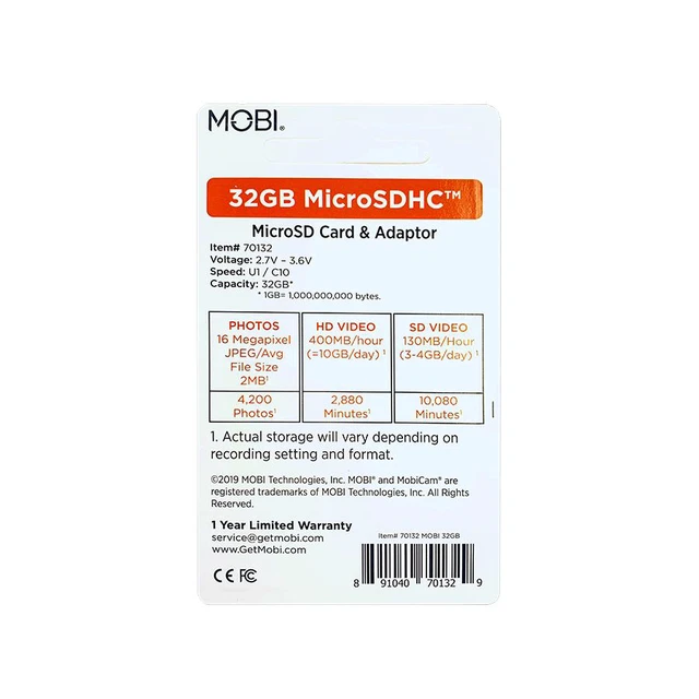 Alt view image 4 of 4 - MOBI High Speed Micros SD Card 32GB with Adaptor