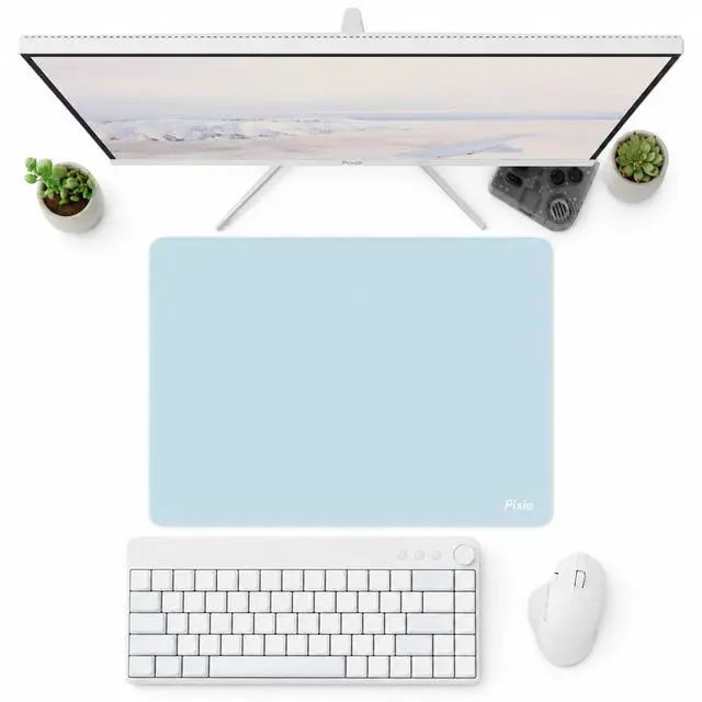 Main image of Wave Mouse Pads - 14.2 x 11.8 inch Medium Blue Mousepad for Gaming, Office, Desktop Anti-Slip Waterproof Washable Computer Mouse Pad