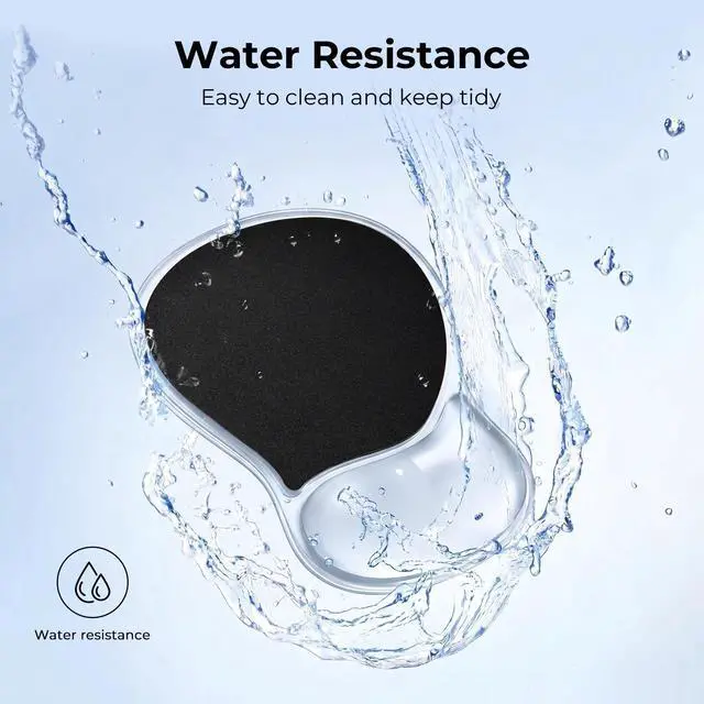 Alt view image 4 of 7 - Ergonomic Waterproof Mouse Pad with Gel Wrist Rest Support