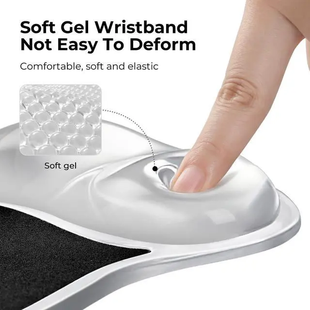 Alt view image 7 of 7 - Ergonomic Waterproof Mouse Pad with Gel Wrist Rest Support