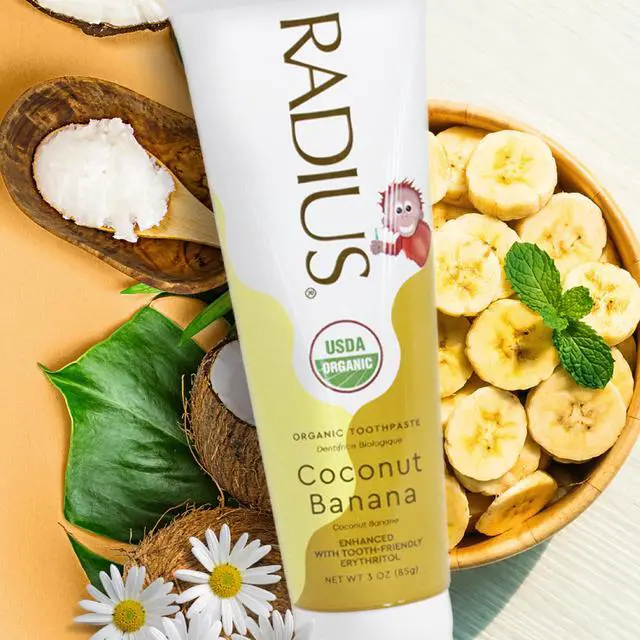 Alt view image 6 of 7 - Children's Toothpaste, Coconut Banana, 3 oz, Non-Toxic Chemical-Free Gluten-Free, Designed to Improve Gum Health & Prevent Cavities, Pack of 2