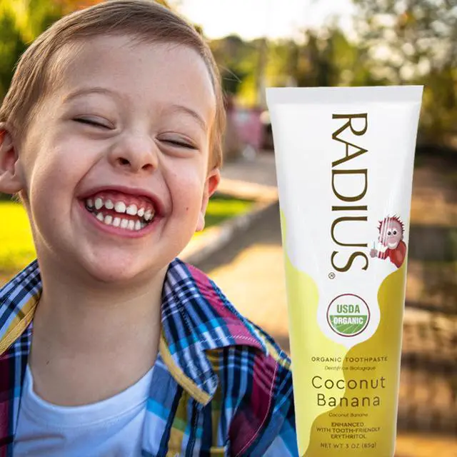 Alt view image 7 of 7 - Children's Toothpaste, Coconut Banana, 3 oz, Non-Toxic Chemical-Free Gluten-Free, Designed to Improve Gum Health & Prevent Cavities, Pack of 2