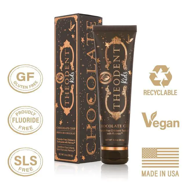 Alt view image 5 of 6 - Kids Toothpaste - Fluoride Free Chocolate Toothpaste for Kids with Rennou® for Enamel Repair, Safe if Accidentally Swallowed, SLS Free, Chocolate Chip (3.4 oz)
