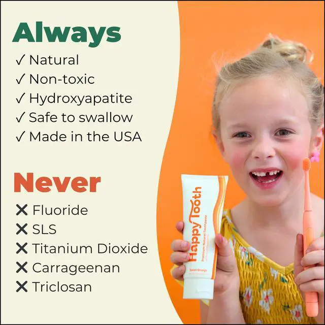 Alt view image 3 of 7 - Hydroxyapatite Toothpaste, Whitening, Fluoride Free, Sweet Orange, 4oz | Fluoride Free Toothpaste For Kids, Toddlers, Adults, SLS Free, Remineralizing, Enamel Safe, Dentist Formulated, Oral Care