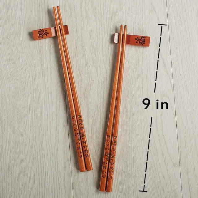 Alt view image 7 of 7 - Chopstick Reusable Chinese FU/Fortune Chopsticks with Holder and Carrying Bag Chinese Traditional Stylish Gift Set2 Pairs