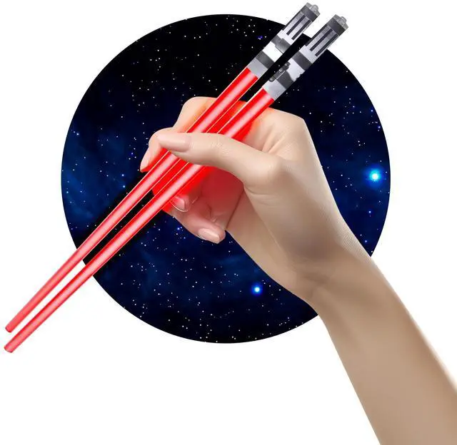 Main image of Lightsaber Chopsticks Light Up, Star Wars Chopsticks Light Up, Mini Light Saber Chopstick for Adults Cool Chopstick, Light Saber Chop Sticks Led chop stick Jedi Chop sticks 1 Pair Darth Red