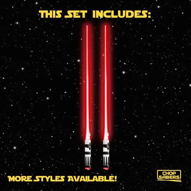 Alt view image 4 of 7 - Lightsaber Chopsticks Light Up, Star Wars Chopsticks Light Up, Mini Light Saber Chopstick for Adults Cool Chopstick, Light Saber Chop Sticks Led chop stick Jedi Chop sticks 1 Pair Darth Red