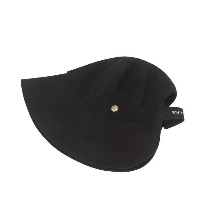 Alt view image 5 of 7 - Linen Victorian Bonnet Hat Sun Cap, Foldable Summer Visor | NEW Katy | Black