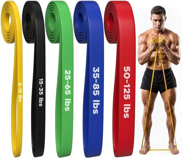Main image of Pull Up Bands, Pull Up Resistance Bands Set of 5, Heavy Duty Pull Up Assistance Bands 8-125 lbs, Resistance Bands for Working Out, Strength Training, Physical Therapy for Men & Women