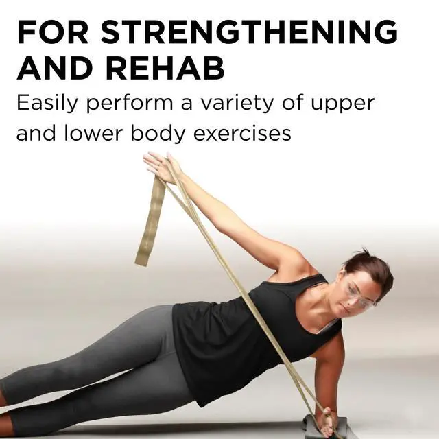Alt view image 4 of 7 - CLX Resistance Band with Loops, 5-Foot Band, Gold, Max, Non-Latex, Elastic Band for Exercise, Mobility & Rehab, Stretching, Home Workouts, Color-Coded for Easy Resistance Levels
