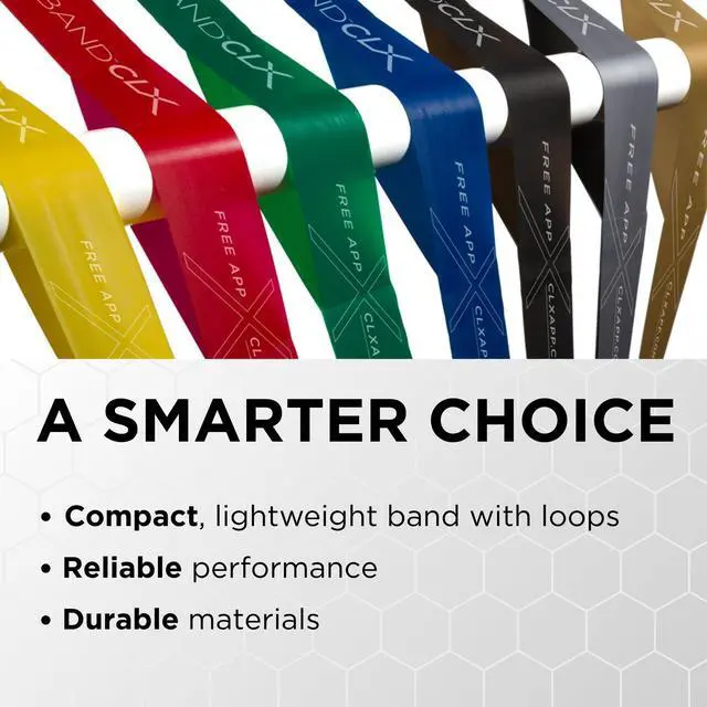 Alt view image 7 of 7 - CLX Resistance Band with Loops, 5-Foot Band, Gold, Max, Non-Latex, Elastic Band for Exercise, Mobility & Rehab, Stretching, Home Workouts, Color-Coded for Easy Resistance Levels