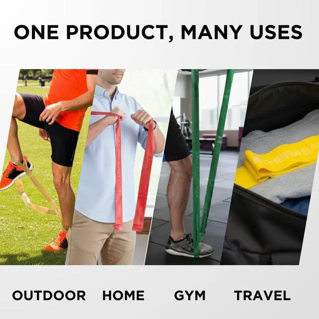 Alt view image 6 of 7 - CLX Resistance Band with Loops, 5-Foot Band, Gold, Max, Non-Latex, Elastic Band for Exercise, Mobility & Rehab, Stretching, Home Workouts, Color-Coded for Easy Resistance Levels