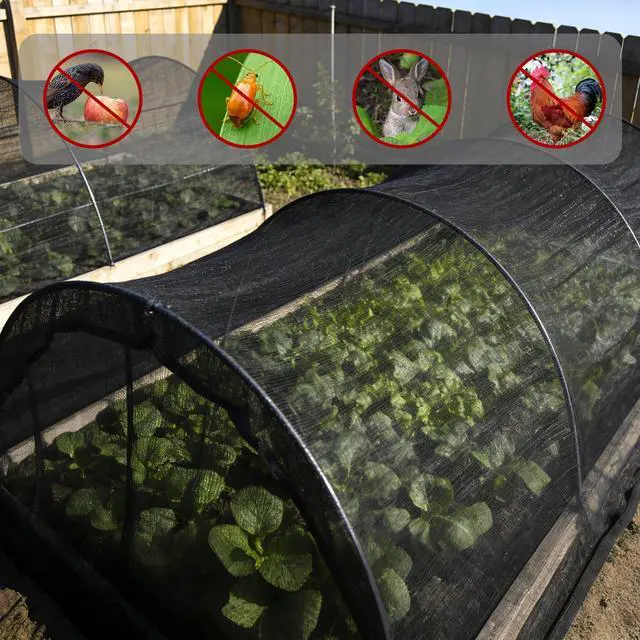 Alt view image 6 of 6 - 10 × 39 Ft Mosquito Netting for Patio, Fly Insect Bird Bug Net Garden Mesh Netting Screen Barrier for Porch,Balcon,Gazebo,Outdoor Camping,Protecting Vegetables Fruits Plants