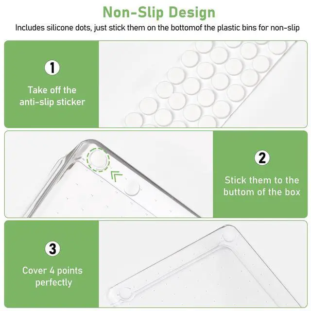 Alt view image 3 of 6 - 6 Pack Drawer Organizers, Plastic Clear Acrylic Non Slip Non Cracking kitchen drawer organizer Stackable Bathroom Drawer Organizer Trays, Storage Bins for Makeup, Bathroom, Kitchen Office