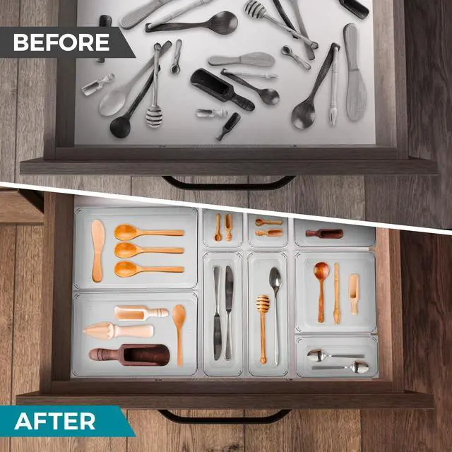 Alt view image 6 of 7 - 4 Pack Drawer Organizers, 3"X 6" Clear Acrylic Storage Bins