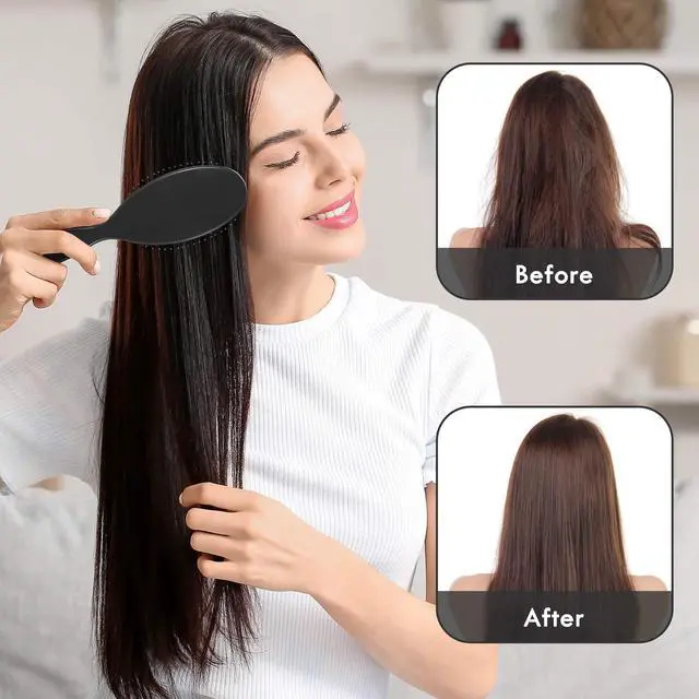 Alt view image 4 of 7 - 4 Pack Detangling Hair Brush - Air Cushion Detangler Hairbrush with Ultra Soft Bristles for Effortless Tangle Removal For Wet Dry Damaged Curly Fragile Hair for Women Men Boys Girls Adult Kids