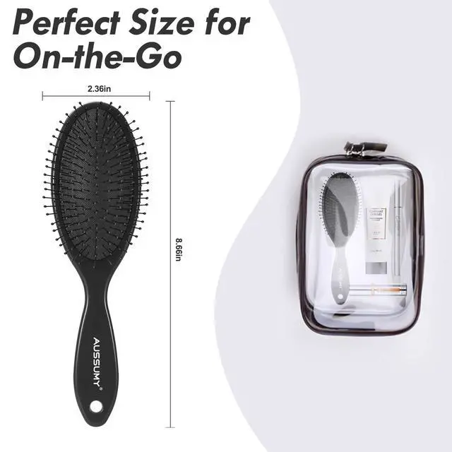 Alt view image 7 of 7 - 4 Pack Detangling Hair Brush - Air Cushion Detangler Hairbrush with Ultra Soft Bristles for Effortless Tangle Removal For Wet Dry Damaged Curly Fragile Hair for Women Men Boys Girls Adult Kids