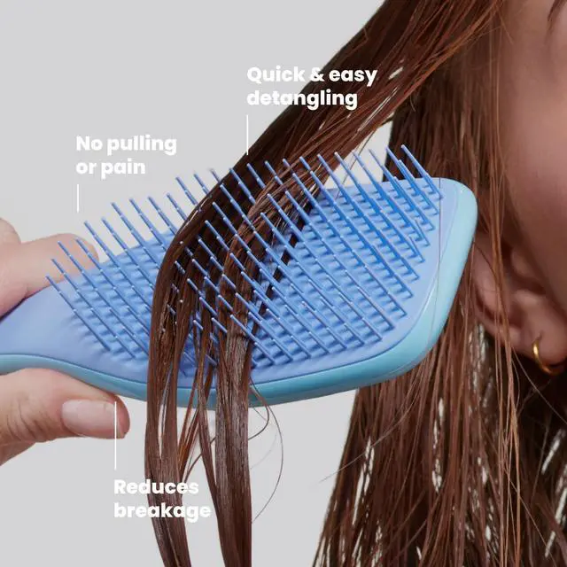 Alt view image 4 of 7 - Ultimate Detangler Brush, Straight to Wavy, Denim Blues