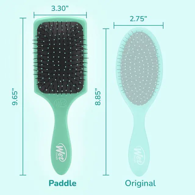 Alt view image 4 of 7 - Paddle Detangler Hair Brush, Amazon Exclusive Aqua, Ultra-Soft IntelliFlex Bristles with AquaVent Design, Great For Treatment & Mask Application, Women, Men, Wet, Dry and Damaged Hair