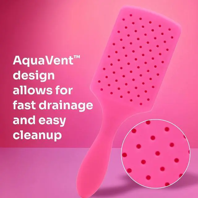 Alt view image 7 of 7 - Paddle Detangler Hair Brush, Amazon Exclusive Aqua, Ultra-Soft IntelliFlex Bristles with AquaVent Design, Great For Treatment & Mask Application, Women, Men, Wet, Dry and Damaged Hair
