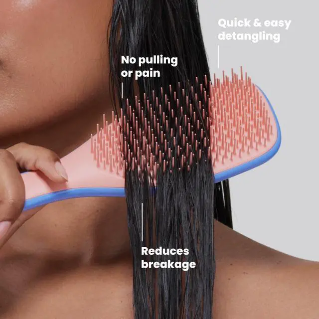Alt view image 4 of 7 - Ultimate Detangler Brush, Straight to Wavy, Apricot Blaze