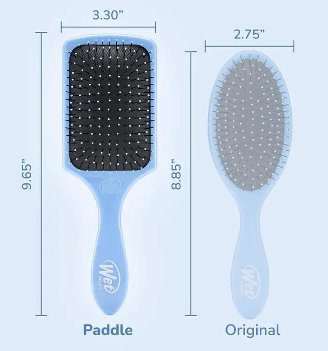 Alt view image 4 of 7 - Paddle Detangler Hair Brush, Sky, Ultra-Soft IntelliFlex Bristles with AquaVent Design, Great For Treatment & Mask Application, Women, Men, Wet, Dry and Damaged Hair