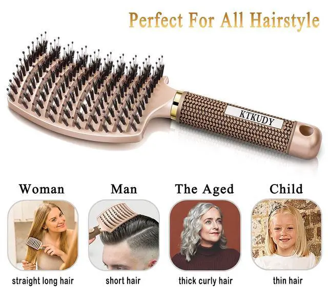 Alt view image 5 of 7 - Detangling Brush for Women & Kids, Wet & Dry Hair, All Hair Types