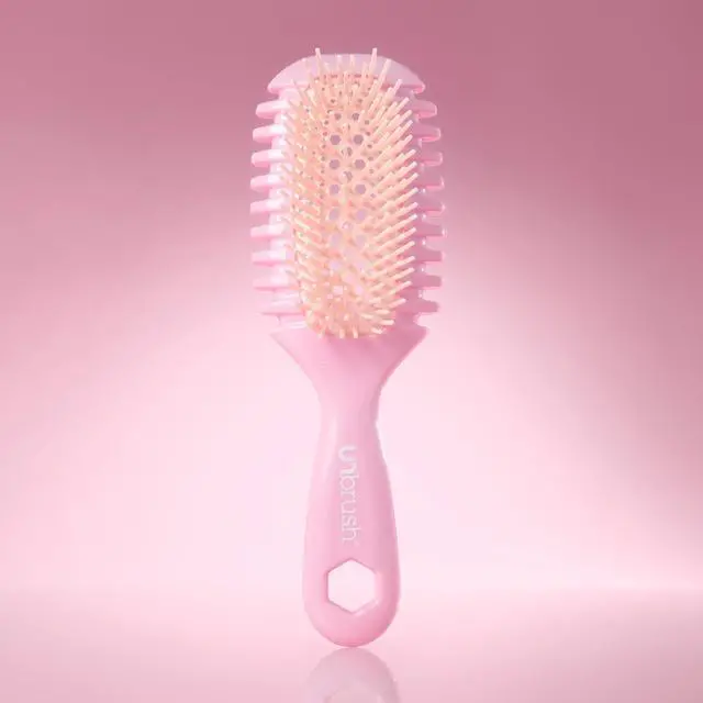 Alt view image 6 of 7 - UNbrush Curl Defining Brush Wavy, Coily, and Curly Hair Brush with DuoFlex Bristles & StyleCurl Handle for Gentle Detangling & Faster Styling on Wet Hair - Pink Clouds