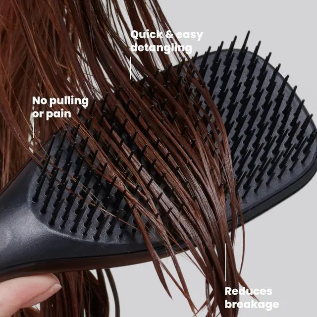 Alt view image 4 of 7 - Ultimate Detangler Brush, Straight to Wavy, Liquorice Black