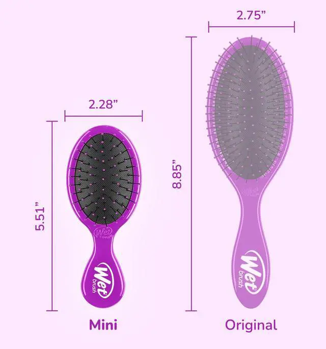 Alt view image 4 of 7 - Squirt Detangling Brush, 3 Ct, Pink, Purple & Blue, Mini Detangler, No Tangle Ultra-Soft IntelliFlex Bristles, Wet & Dry Styling Hairbrush for Women & Men, All Hair Types