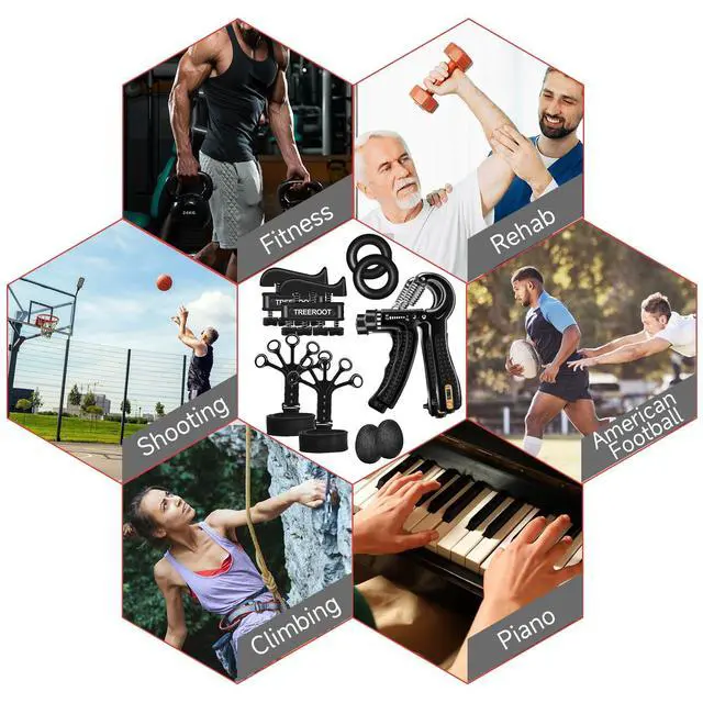 Alt view image 7 of 7 - 10 PCS Grip Strength Trainer Kit,Hand Gripper and Forearm Strengthener