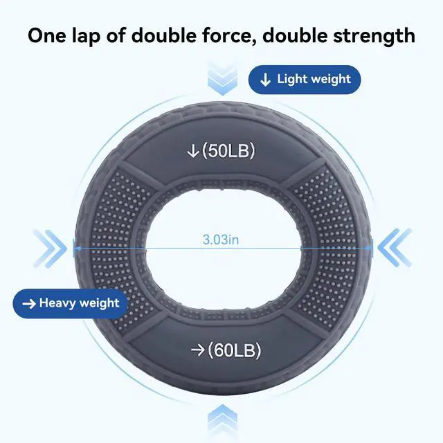 Alt view image 3 of 7 - Hand Grip Strengthener, Fingers Exerciser - Silicone Rings for Muscle Training Sports Rock Climbing Finger Rehabilitation Training,Hand & Wrist Muscles Trainer Stress Relief,5 Resistance Levels(3 PCS)