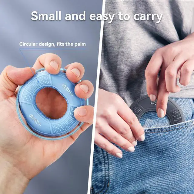 Alt view image 7 of 7 - Hand Grip Strengthener, Fingers Exerciser - Silicone Rings for Muscle Training Sports Rock Climbing Finger Rehabilitation Training,Hand & Wrist Muscles Trainer Stress Relief,5 Resistance Levels(3 PCS)