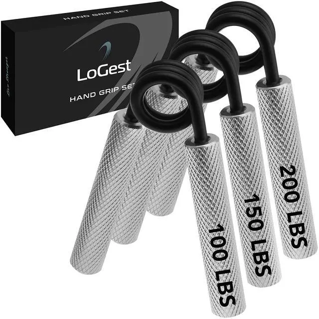 Main image of Metal Hand Grip Set, 100LB-200LB 3 Pack No Slip Heavy-Duty Grip Strengthener with Gift Box, Great Wrist & Forearm Hand Exerciser, Home Gym, Hand Gripper Grip Strength Trainer