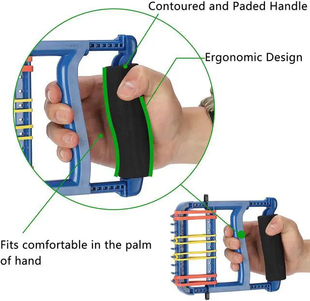 Alt view image 3 of 7 - Hand Exerciser,Strength Training Grip Strengthener for Physcial Therapy,Blue