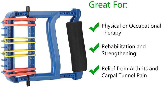 Alt view image 2 of 7 - Hand Exerciser,Strength Training Grip Strengthener for Physcial Therapy,Blue