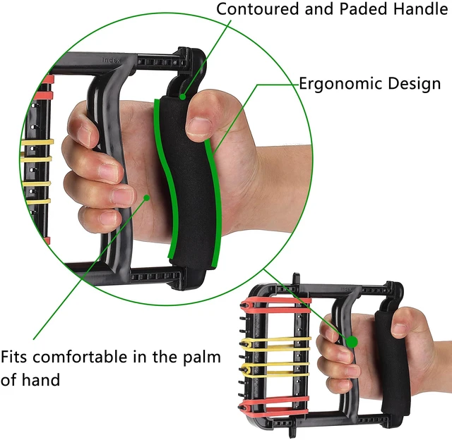 Alt view image 3 of 7 - Hand Exerciser,Finger Exerciser and Hand Strengthener for Hands,Finger,Wrist,Forearms and Thumbs Therapy,Black