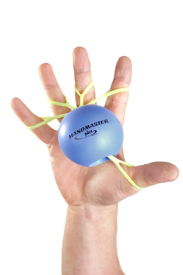 Alt view image 3 of 5 - Physical Therapy Hand Exerciser - Forearm Exerciser with Stress Relief Ball - Hand Therapy Balls for Exercise, Training - Finger Exerciser & Strengthener - Soft Tension, Purple